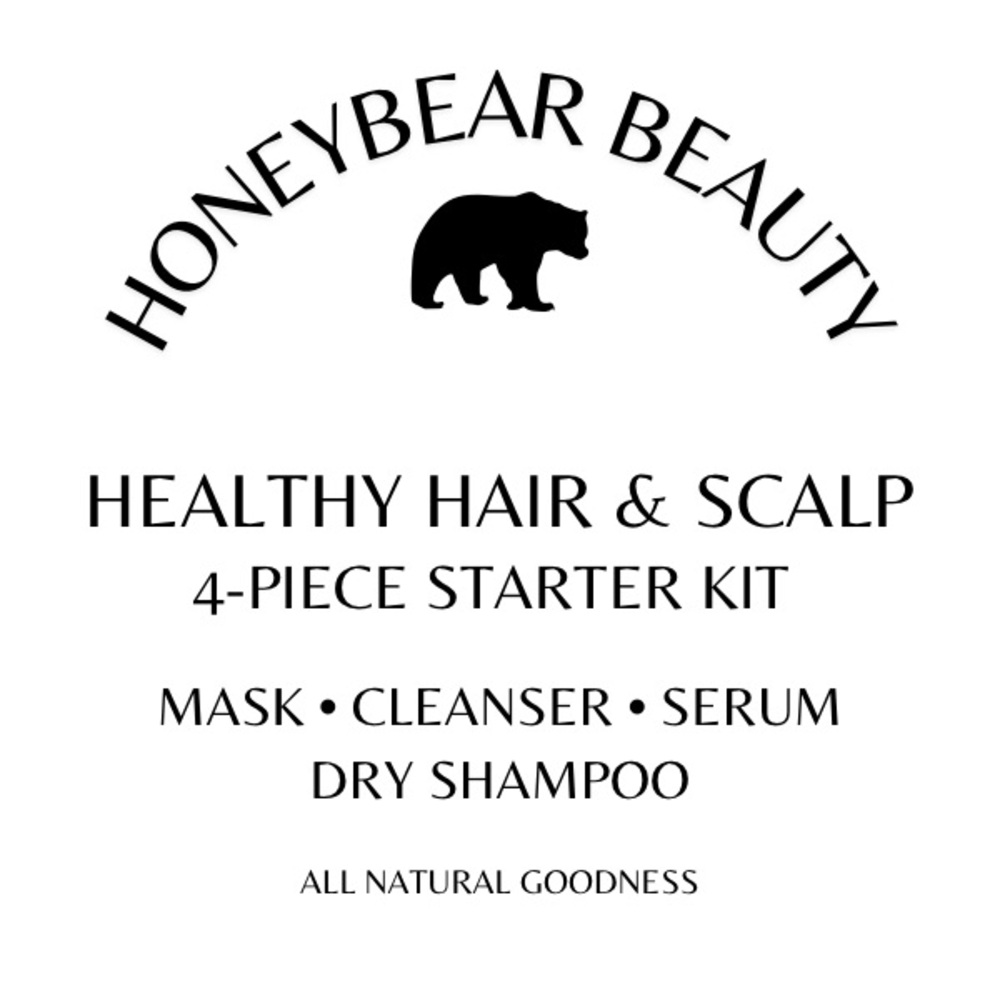 HoneyBear Beauty Healthy Hair & Scalp Kit - Mask, Shampoo, Serum & Dry Shampoo